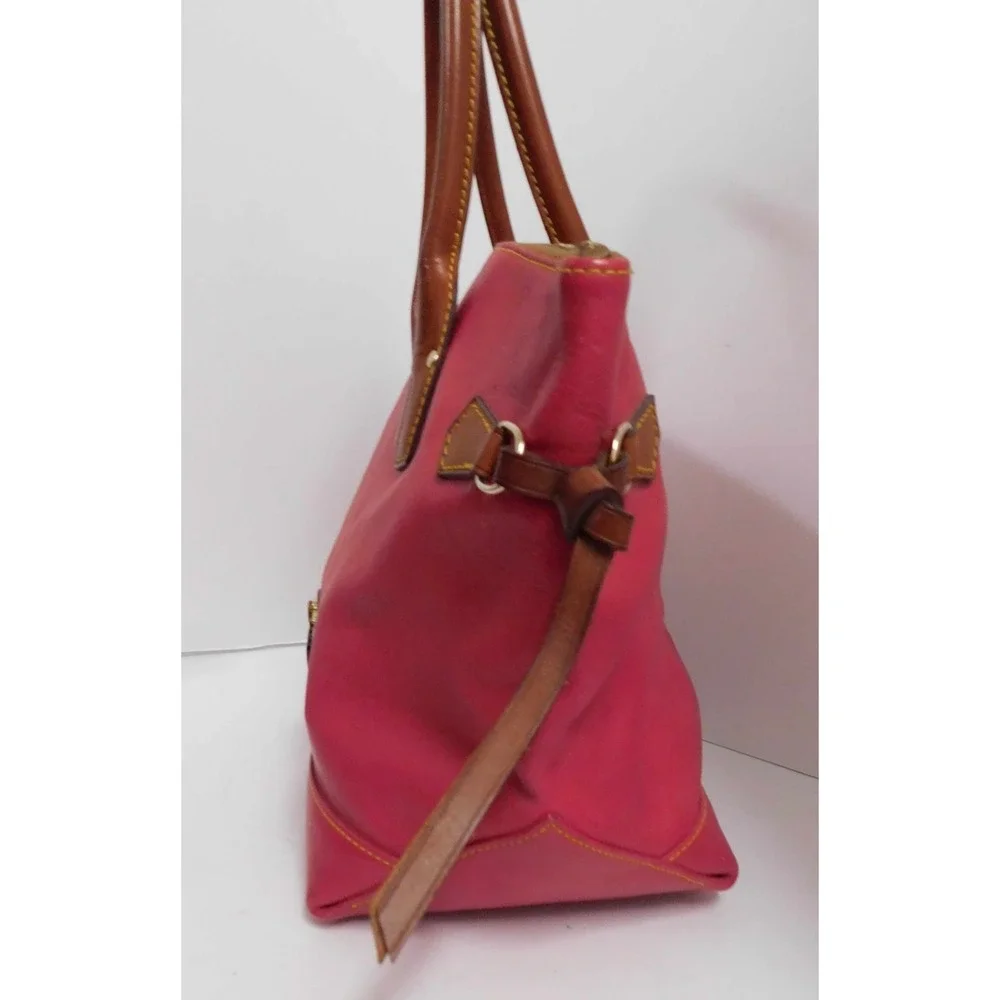 Dooney & Bourke Pink Brown‎ Leather Purse Shoulder Satchel
